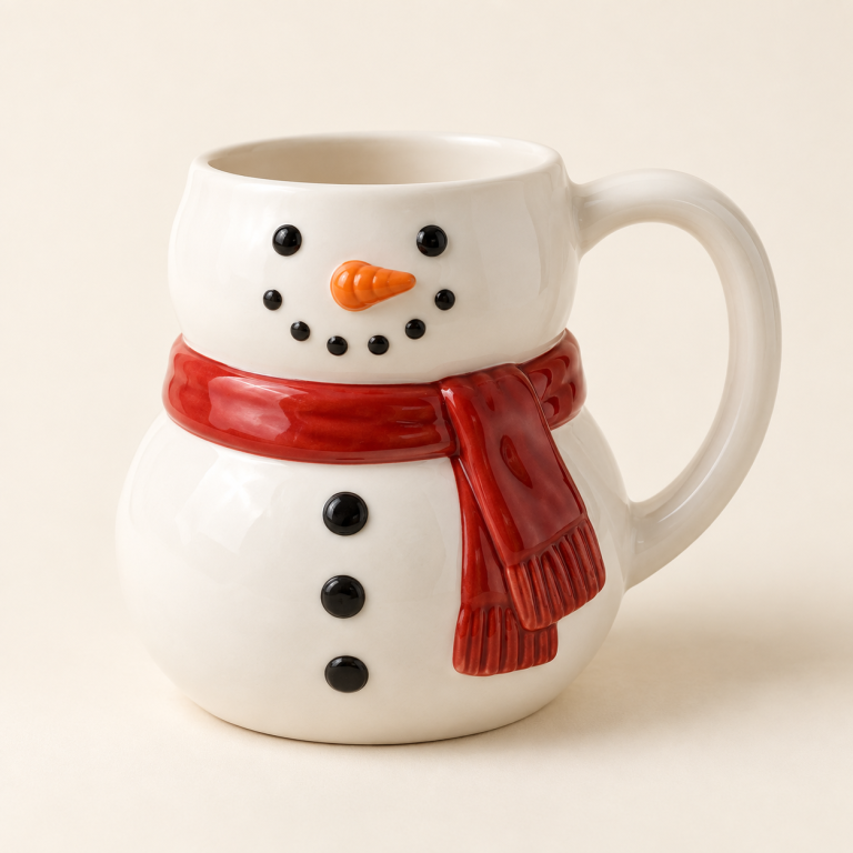 Snowman Sculptural Mug