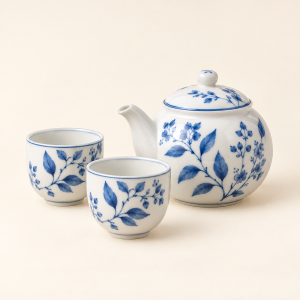 Blue and White Tea Set