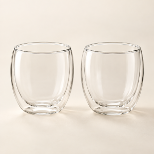 Double Wall Coffee Glass Duo