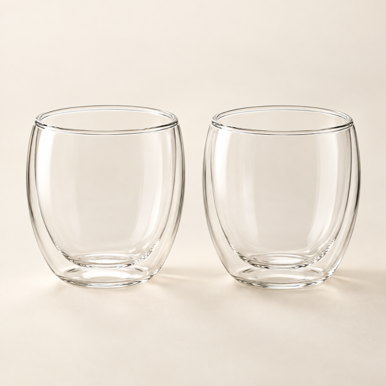 Double Wall Coffee Glass Duo
