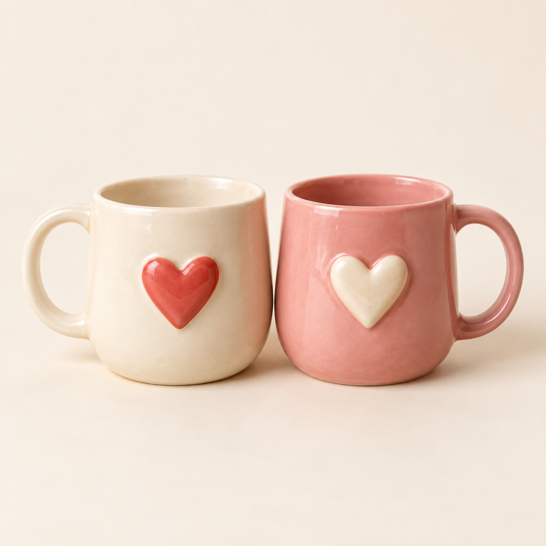 Matching Heart Mug Duo