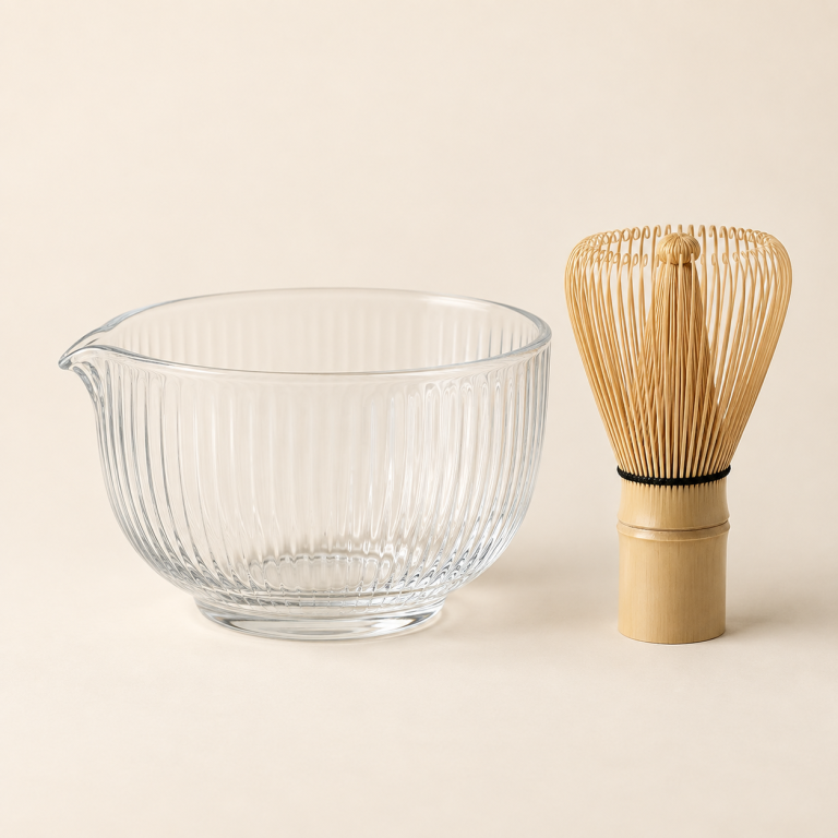 Glass Matcha Bowl and Whisk Kit