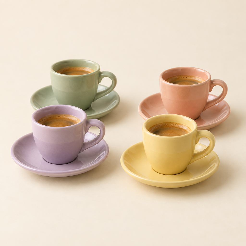 Pastel Espresso Cup Quartet