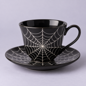 Spiderweb Teacup and Saucer