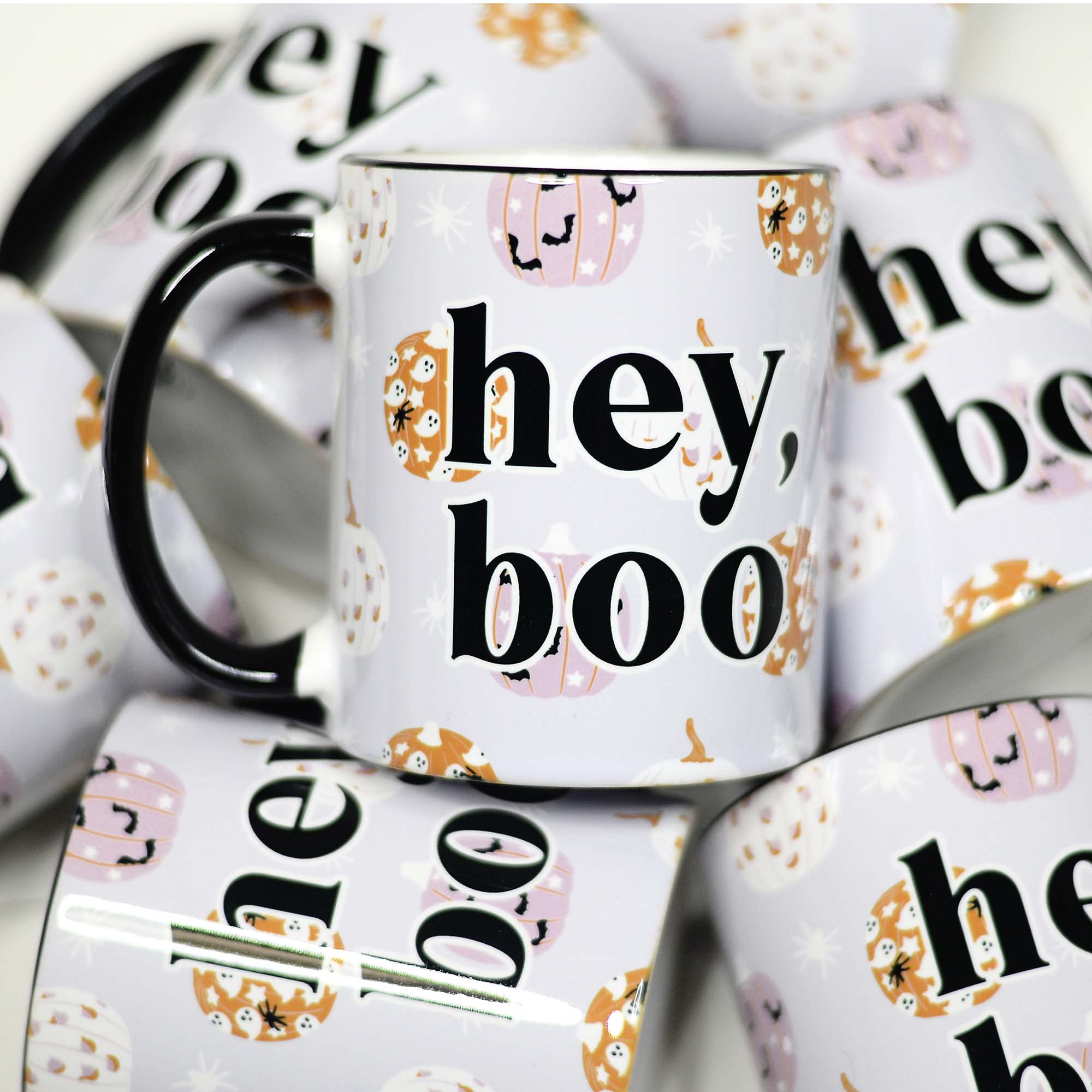 Hey Boo, Halloween Mug – Funny Coffee Mug