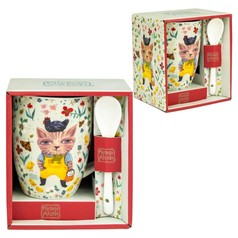 Mug avec cuillère Chat - Allen Designs
