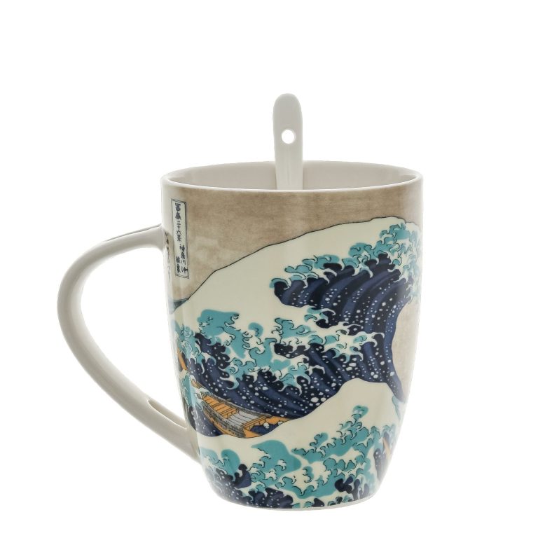 Mug avec cuillère La Vague - Hokusai