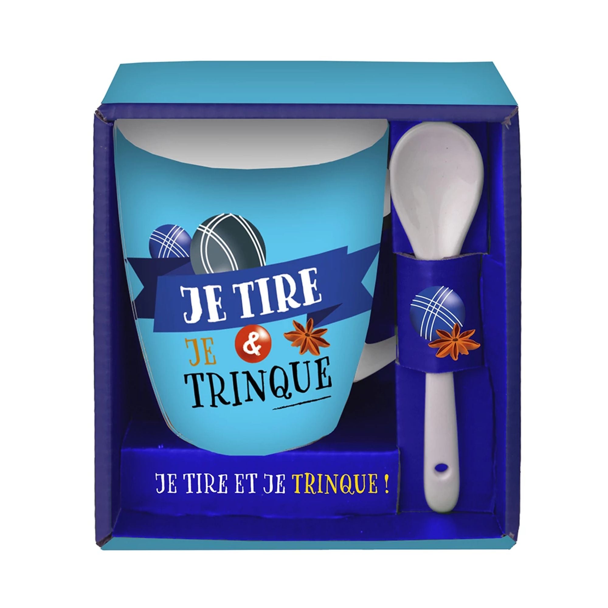 Mug avec cuillère Tire et Trinque - Brèves de comptoir