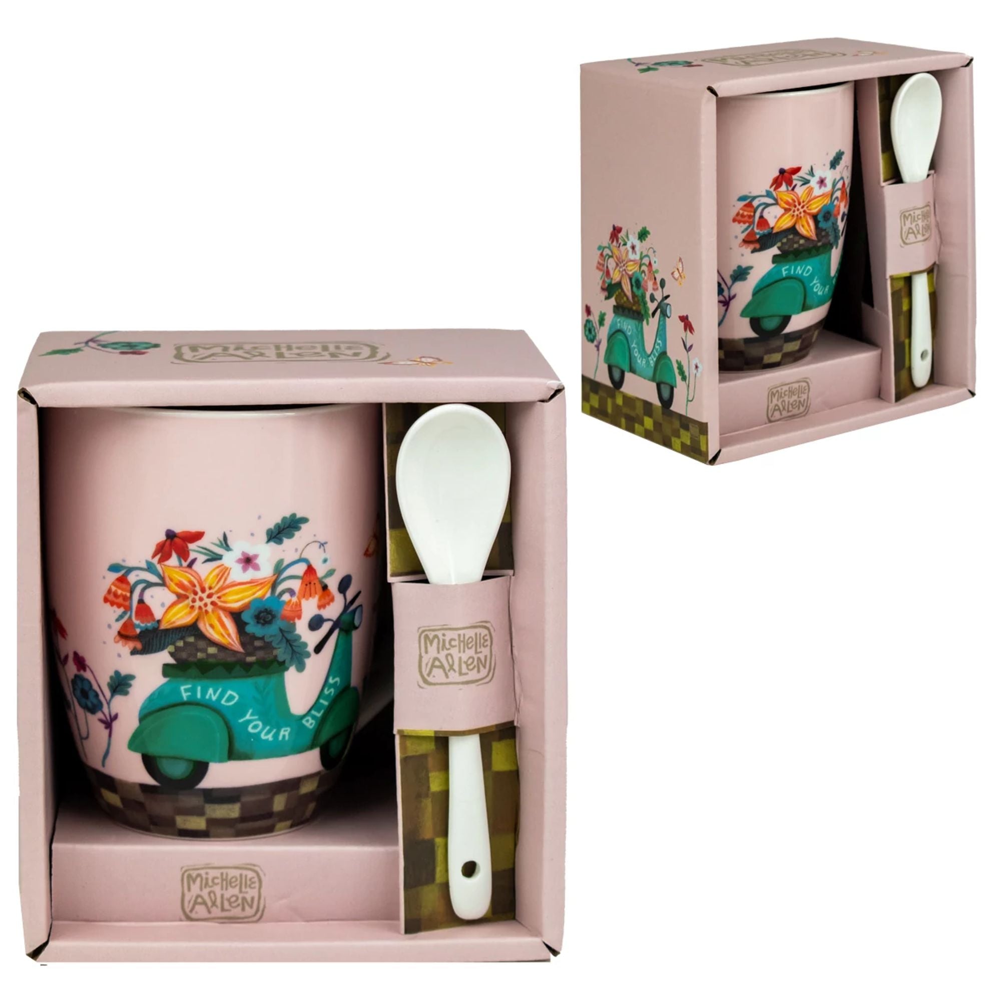 Mug avec cuillère Scooter- Allen Designs