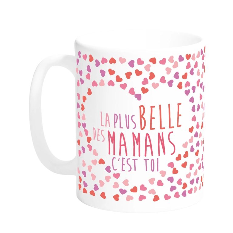Mug Maman Plus Belle Maman Cœur - Petits Messages
