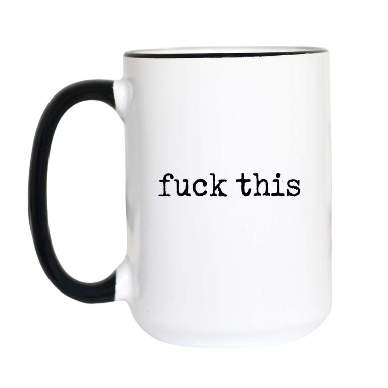 Funny Sweary Typewriter Coffee Cup
