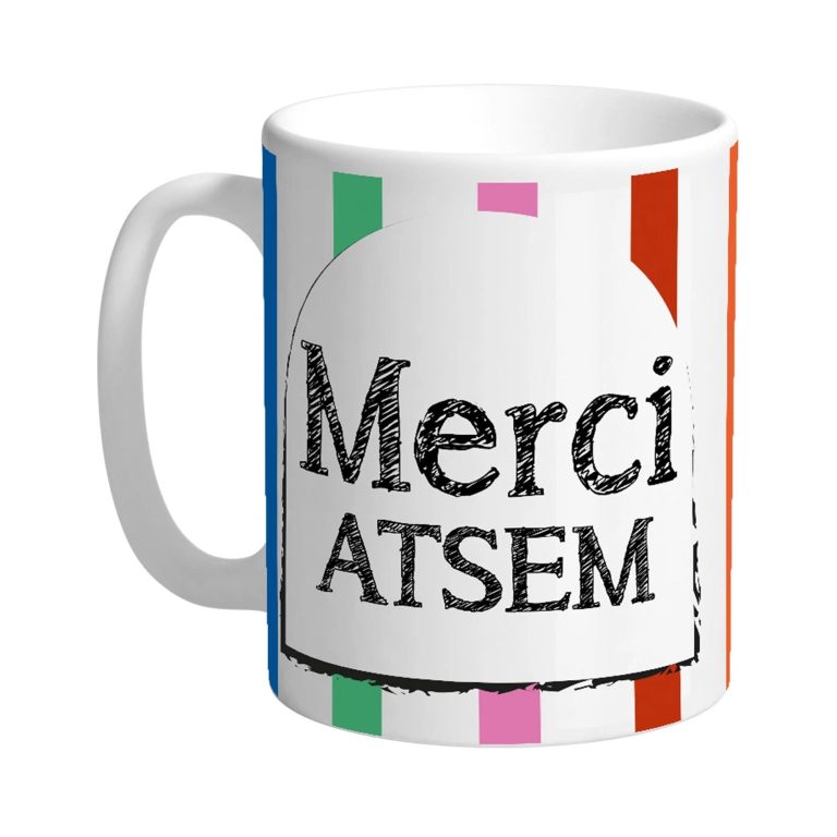 Mug Merci ATSEM Rayures - Petits Messages