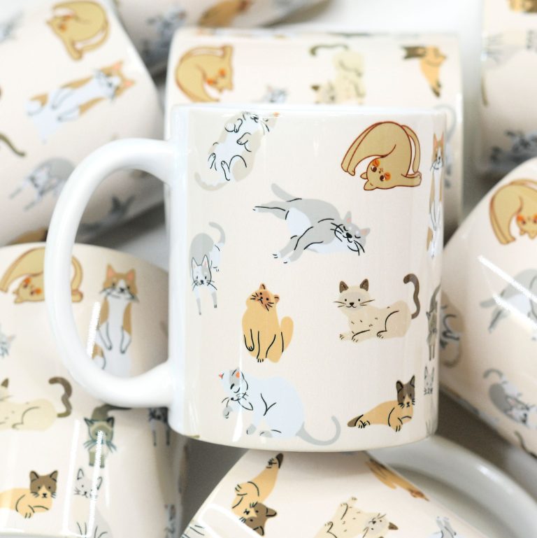 Lazy Cats Mug – Funny Full Wrap Cat Coffee Cup