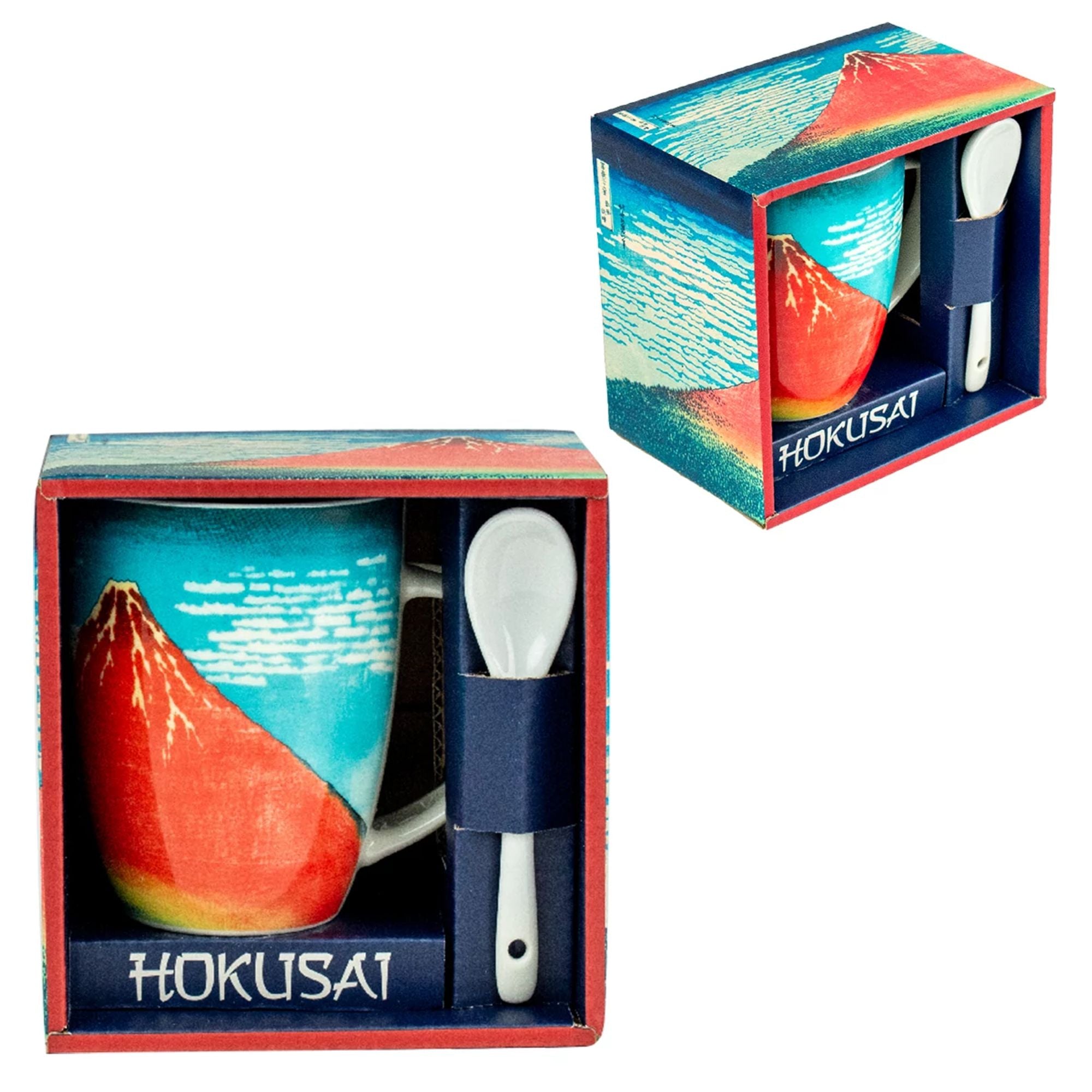 Mug avec cuillère Mont Fuji - Hokusai