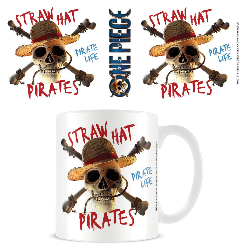 One Piece Live Action (Straw Hat Pirate Emblem) 11oz/315ml White Ceramic Mug