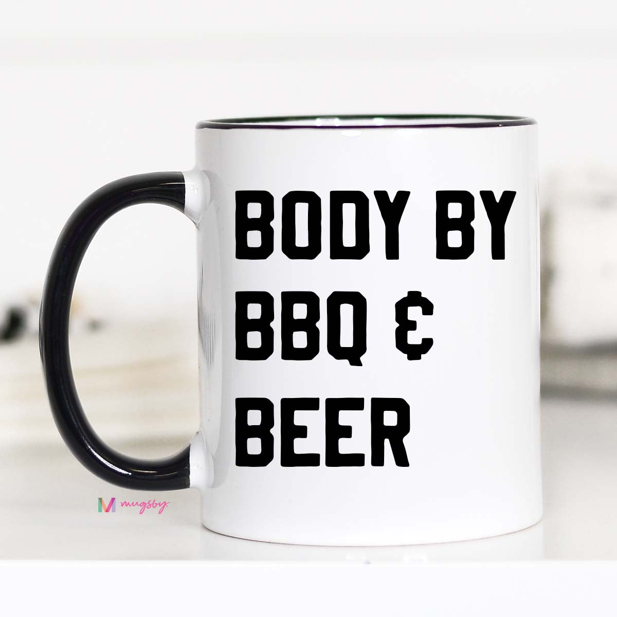 Body By BBQ and Beer Coffee Mug, Dad Mug – Funny Coffee Mug