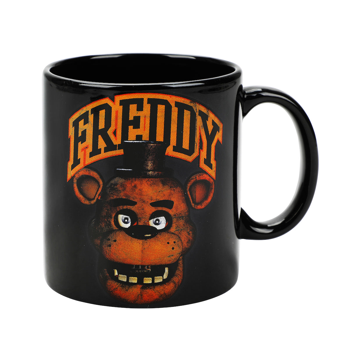 Five Nights At Freddy's Freddy 16 Oz Black Ceramic Mug