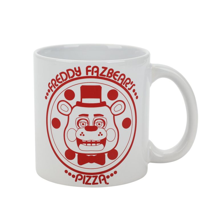 Five Nights At Freddy's Freddy Fazbear's Pizza Let's Eat White 16 Oz Ceramic Mug