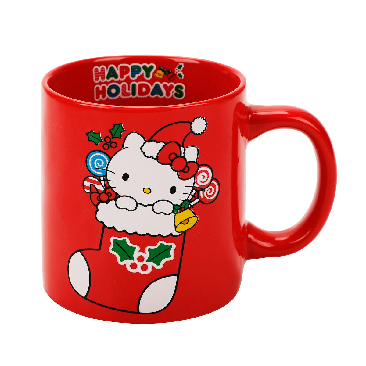 Hello Kitty Happy Holidays red 16 Oz Ceramic Mug