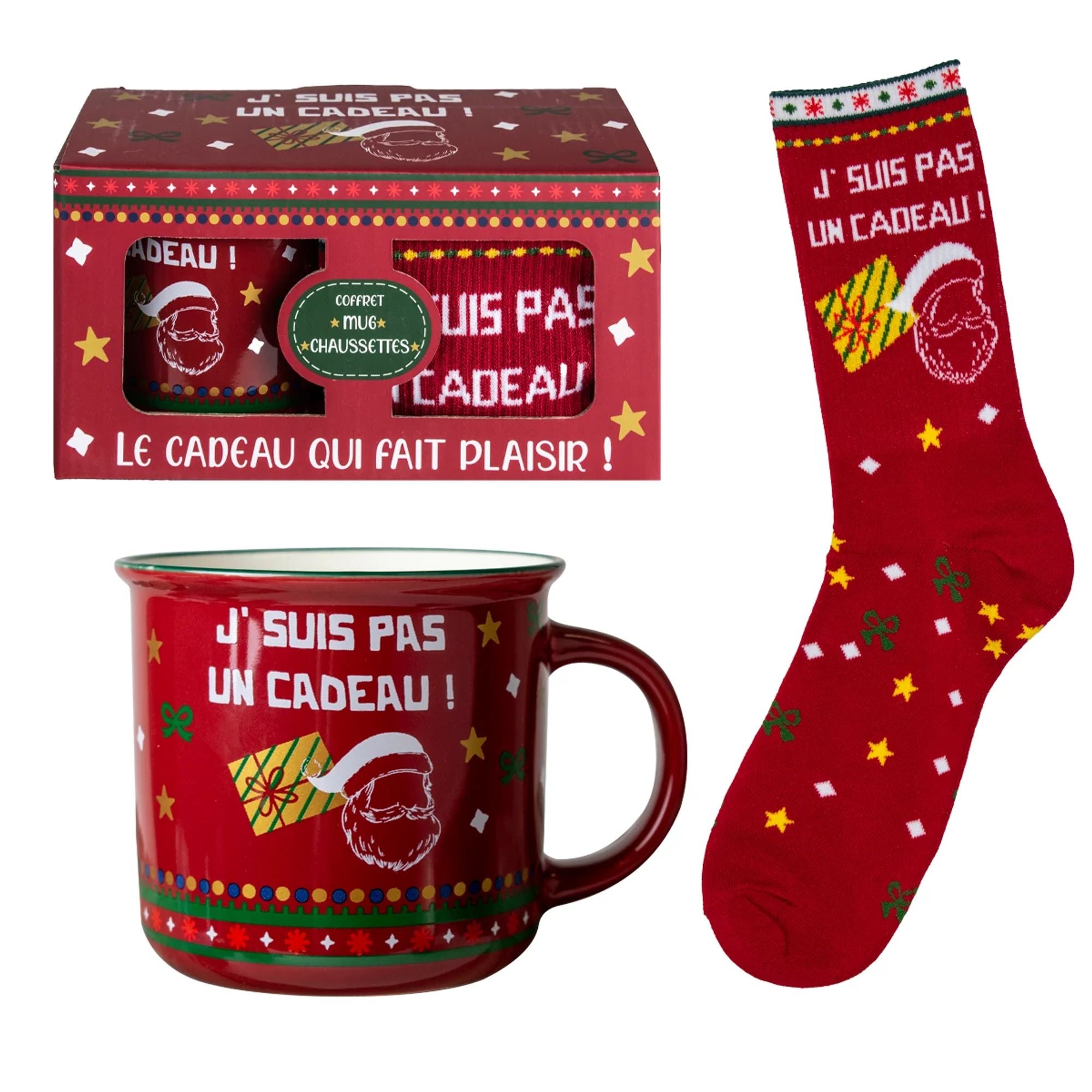 Mug avec Chaussette Pas un cadeau - Petits Messages