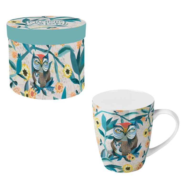 Mug Hibou et son Enfant dans sa boîte individuelle- Allen Designs