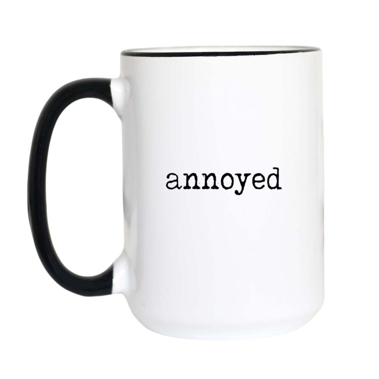 Funny One Word Mood Typewriter Cup