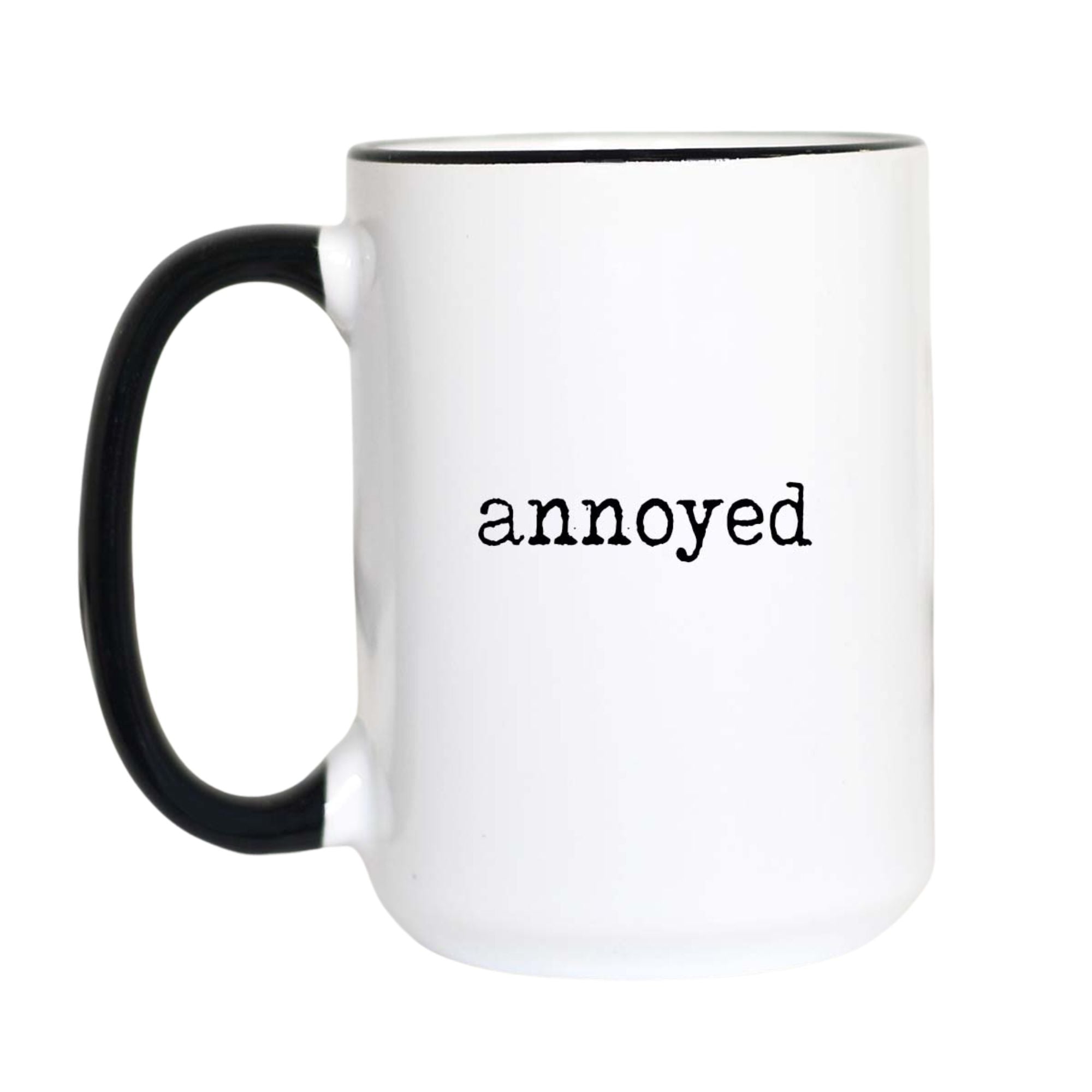 Funny One Word Mood Typewriter Cup