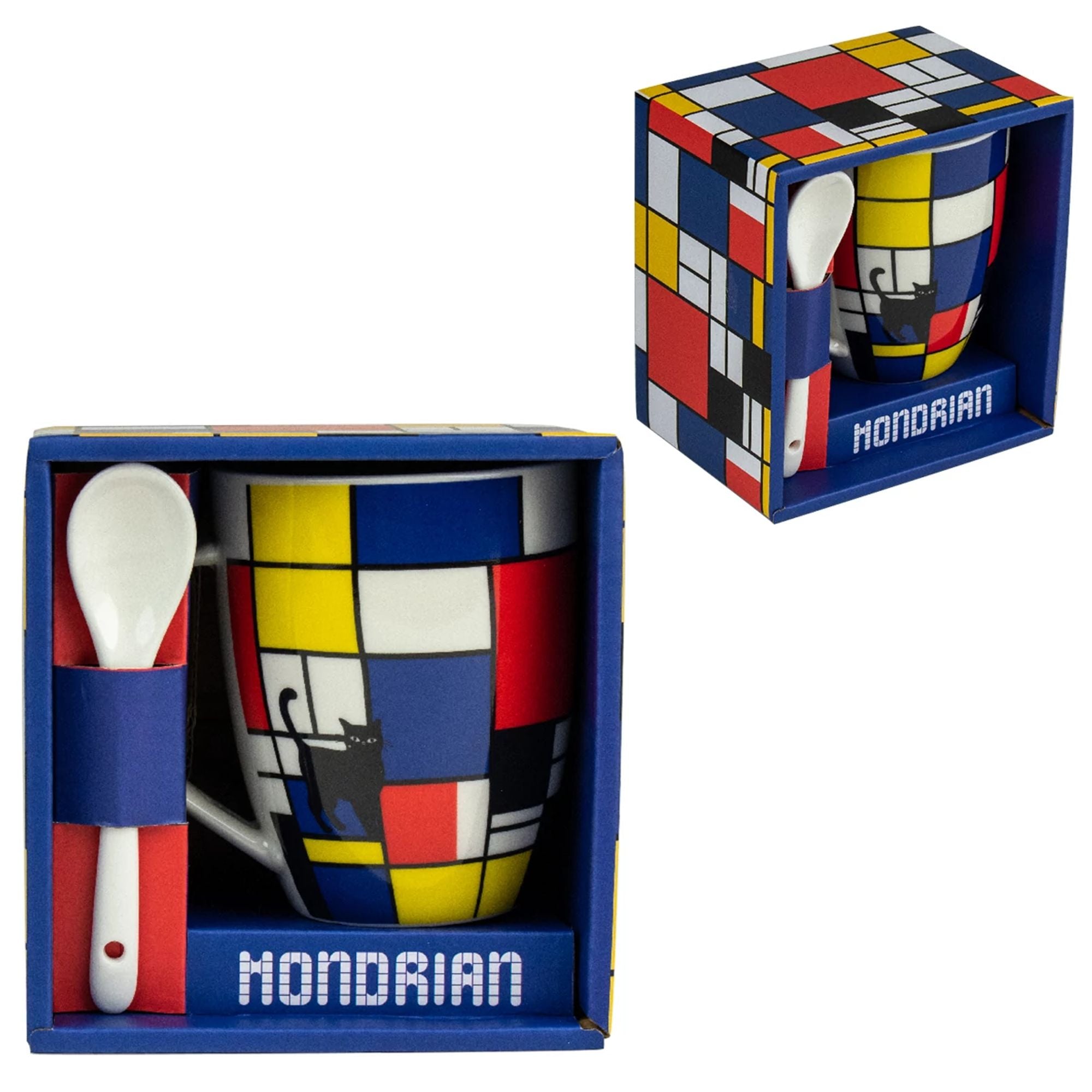 Mug avec cuillère - Mondrian