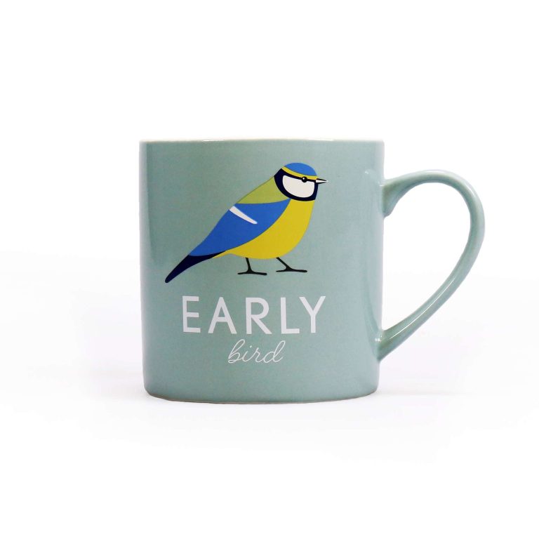 RSPB Blue Tit “Early Bird” Porcelain Mug - 310ml