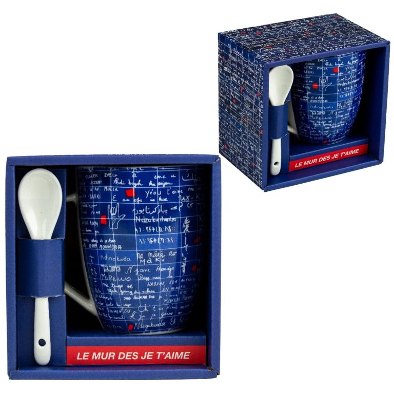 Mug avec cuillère - Le Mur des je t'aime