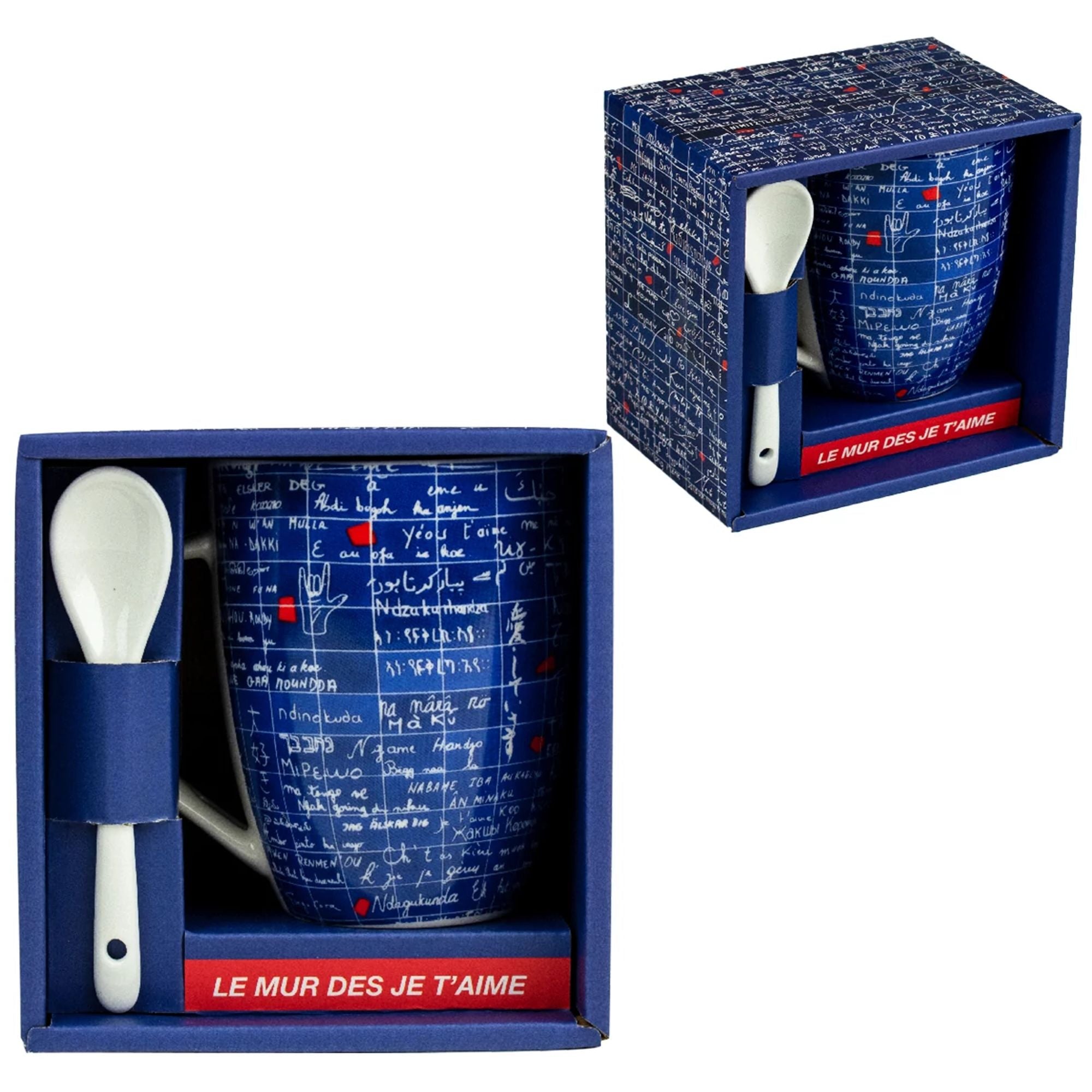 Mug avec cuillère - Le Mur des je t'aime
