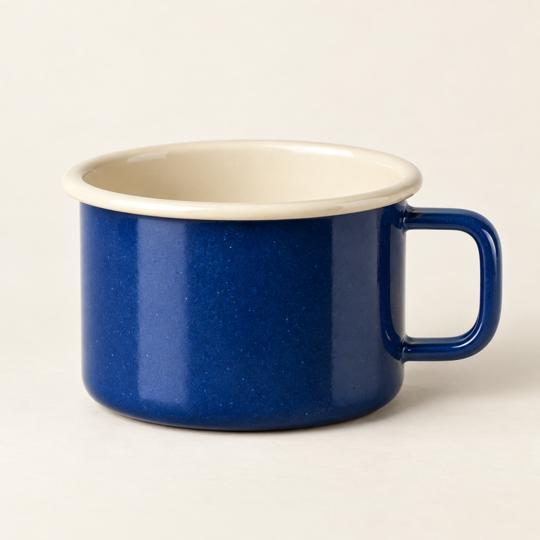 Cobalt Enamel Camp Mug