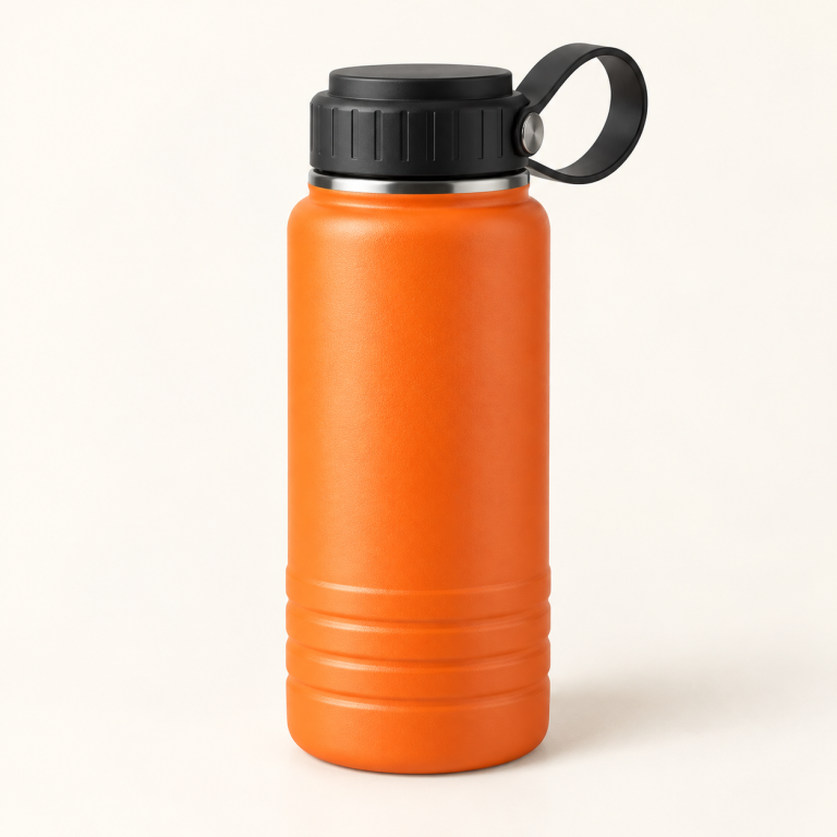 Orange Loop Lid Sport Bottle